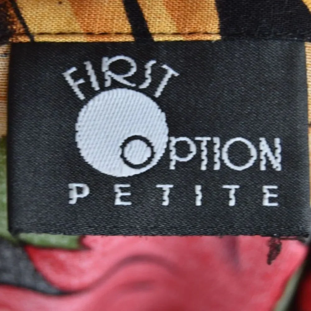 Vintage 90s First Option Petite Tropical Hawaiian Shirt Shorts Set Medium